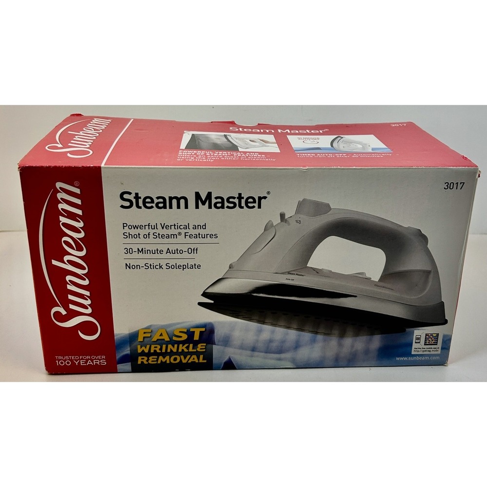 Sunbeam Steam Master Non-Stick Iron 30-Minute Auto-Off 3017 New in Box 2012